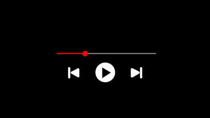 Music play bar or music loading bar icon. play and pause icon.