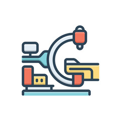 Color illustration icon for fluorography