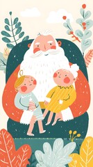 Fototapeta premium Happy Winter and Christmas Design Materials
