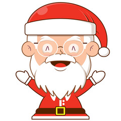 santa claus playful face cartoon cute