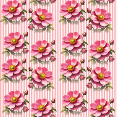 seamless background with pink flowers