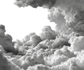 Dramatic cloud formation sky nature atmospheric view isolated on transparent background