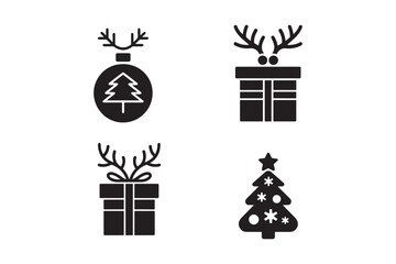 set of icons for christmas, christmas icons set.