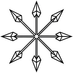 Arrow Icons Vector Set - Line Art Style