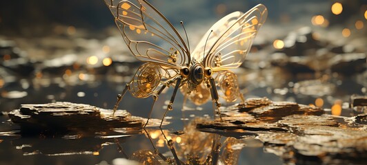 Tiny figures from life butterfly ,generative AI