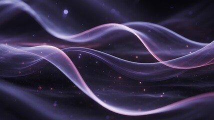 Ethereal Purple and Pink Light Waves with Bokeh abstract