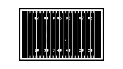 American football field with transparent background