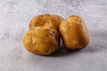 Raw potato heap for cooking