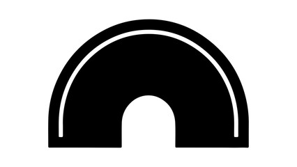 Arched doorway with transparent background