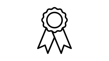 Award ribbon with transparent background