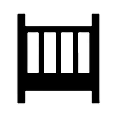 Baby cot with transparent background