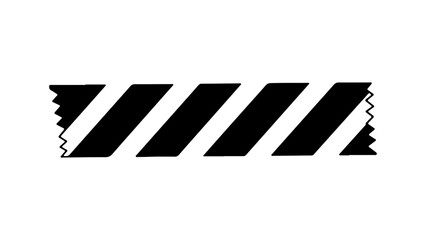 Black and white stripes with transparent background