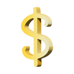Obraz premium 3d dollar currency symbol. Single element for design