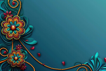 Greeting card with holiday composition for happy celebrate Raksha Bandhan, abstract vivid composition consists of fictional unreal fantastic vision on background for diverse creative work