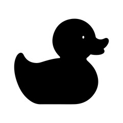 Black rubber duck with transparent background