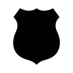 Black shield with transparent background