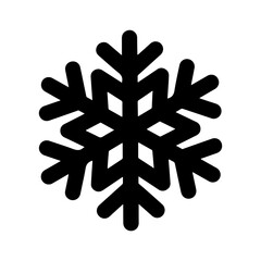 Black snowflake with transparent background