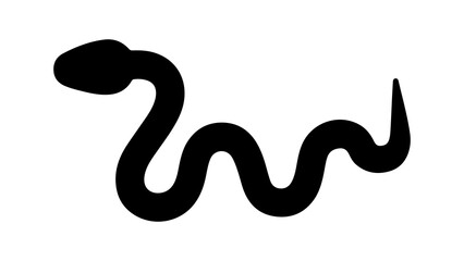 Fototapeta premium Black snake with transparent background
