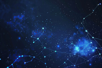 Fototapeta premium Abstract composition with empty starry sky for zodiac sign symbol