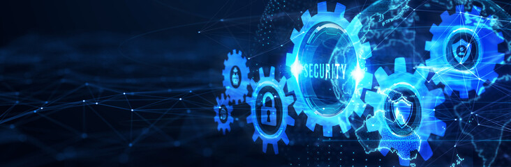 Cyber security data protection business technology privacy concept. 3d illustration