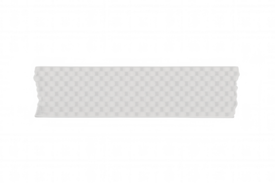 Realistic white sticky tape piece with ripped edges on transparent background, ideal for adding a touch of authenticity to designs