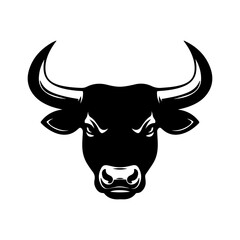 Bull head with transparent background