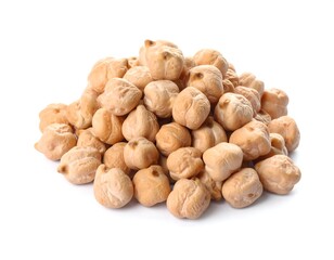 Pile of chickpeas on white background (1)