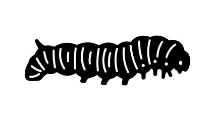Caterpillar outline with transparent background