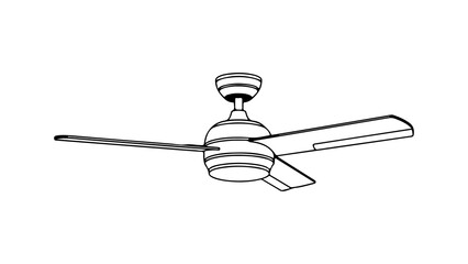 Ceiling fan with transparent background