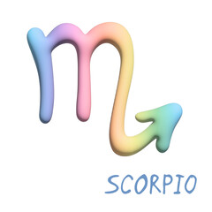 3d scorpio zodiac sign Astrology clipart Element for design