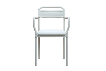 Modern white armchair isolated on transparent background