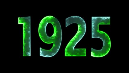 1925 neon line text animation. 1925 year text effect with neon glow. colorful 1925 typography effect. concept of counting years. past year technology concept.