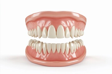 Obraz premium Dental implant positioned securely in the jaw surrounded by natural teeth demonstrating effective oral restoration