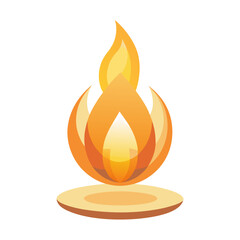 burning candle in a glass