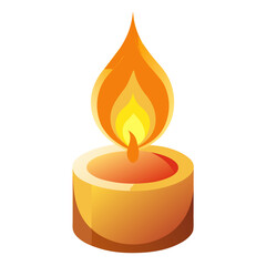 vector burning candle