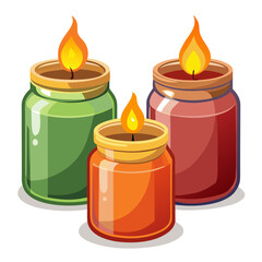 red and green candles