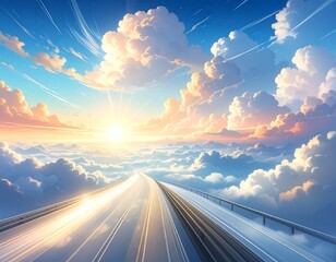 Fototapeta premium Celestial highway at sunrise