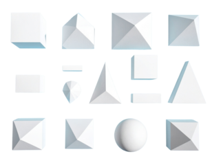 Modern Abstract Geometric Composition Representing Success and Growth