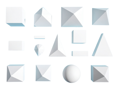 Modern Abstract Geometric Composition Representing Success and Growth