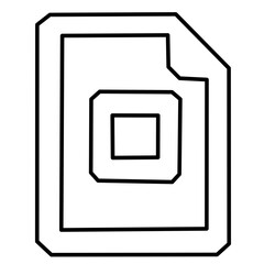 Square Document Icon - File Page Symbol