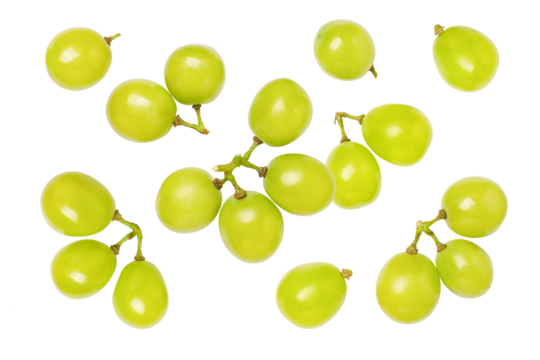 green grapes isolated on white background