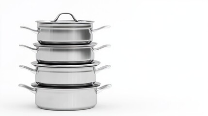 Stainless steel stacked cookware