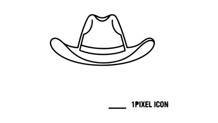 Cowboy hat icon with transparent background