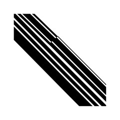 Diagonal black stripes with transparent background