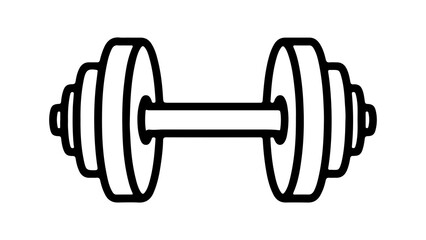 Dumbbell icon with transparent background