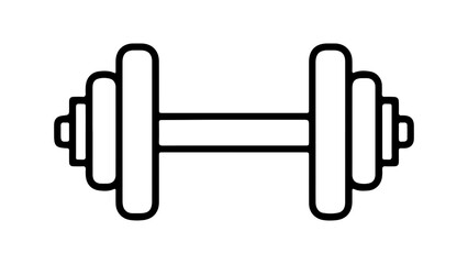 Dumbbell icon with transparent background
