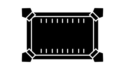 Film reel frame with transparent background