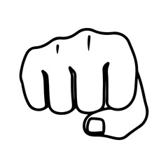 Fist icon with transparent background