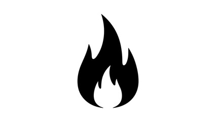 Flame icon with transparent background
