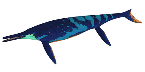 Artistic depiction of a prehistoric marine reptile